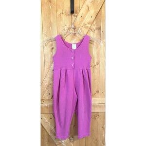 Vtg Hanna Andersson 100cm 3T Pink Cotton Romper Jumpsuit Made in Sweden